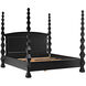 Brancusi Hand Rubbed Black Bed, Eastern King