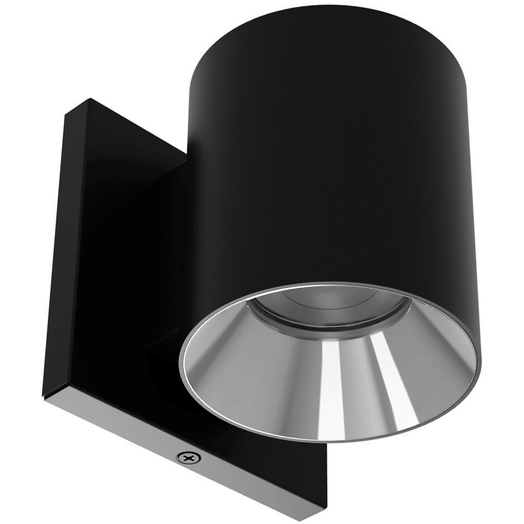 Zoron LED 4.25 inch Black and Chrome Outdoor Wall Lighting in Black/Chrome