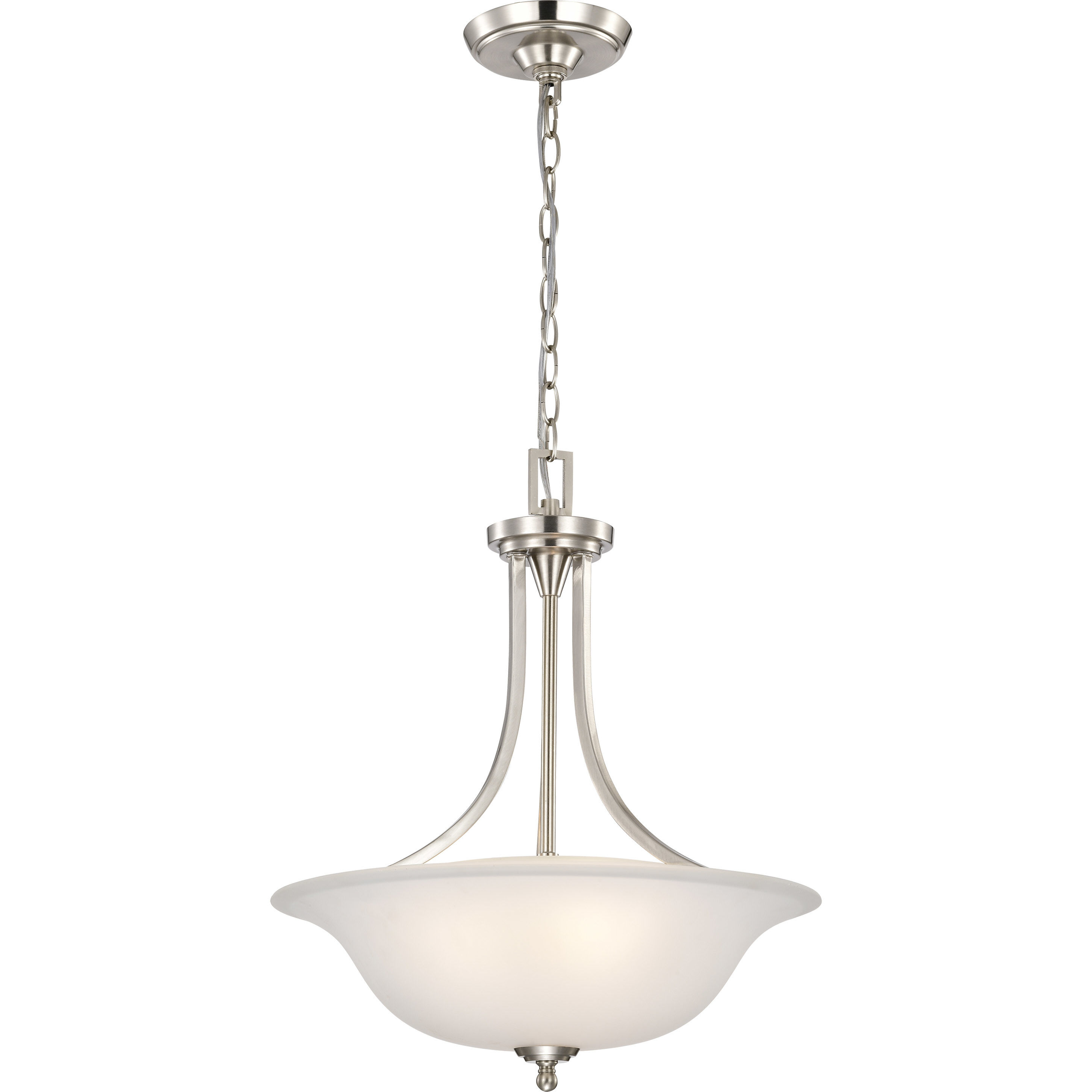 Surrey 3 Light 16 inch Brushed Nickel Pendant Ceiling Light