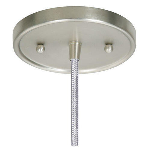 Grand Central 1 Light 6 inch Pewter Pendant Ceiling Light in Clear Mouth Blown, Satin Nickel
