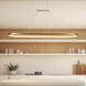 Eerie LED 59 inch Antique Brass Pendant Ceiling Light