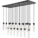 Beau 23 Light 54 inch Matte Black Linear Chandelier Ceiling Light