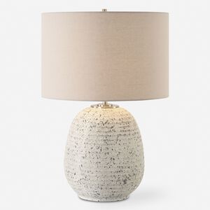 Danala 25.25 inch 150.00 watt Stone Ivory with Dark Gray Undertones and Brushed Nickel Table Lamp Portable Light