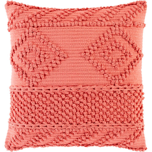 Merdo 22 X 22 inch Coral Pillow Cover, Square