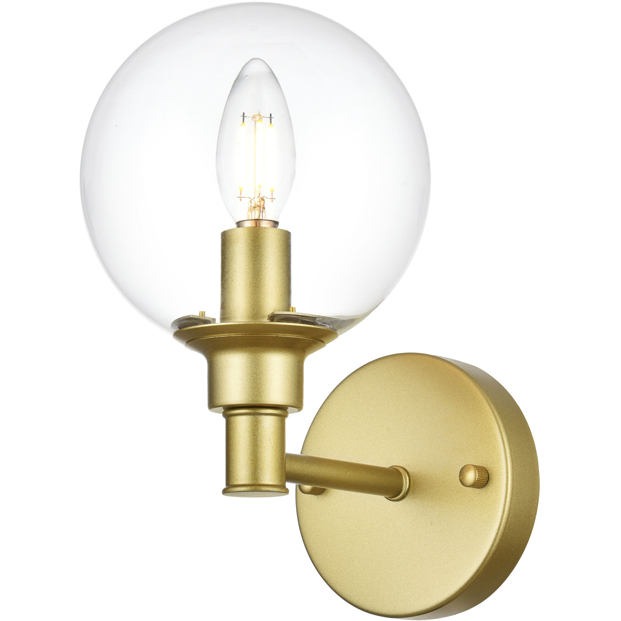 Jaelynn 1 Light 6 inch Brass Bath Sconce Wall Light