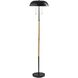Everett 58.5 inch 40.00 watt Natural Wood / Black Floor Lamp Portable Light