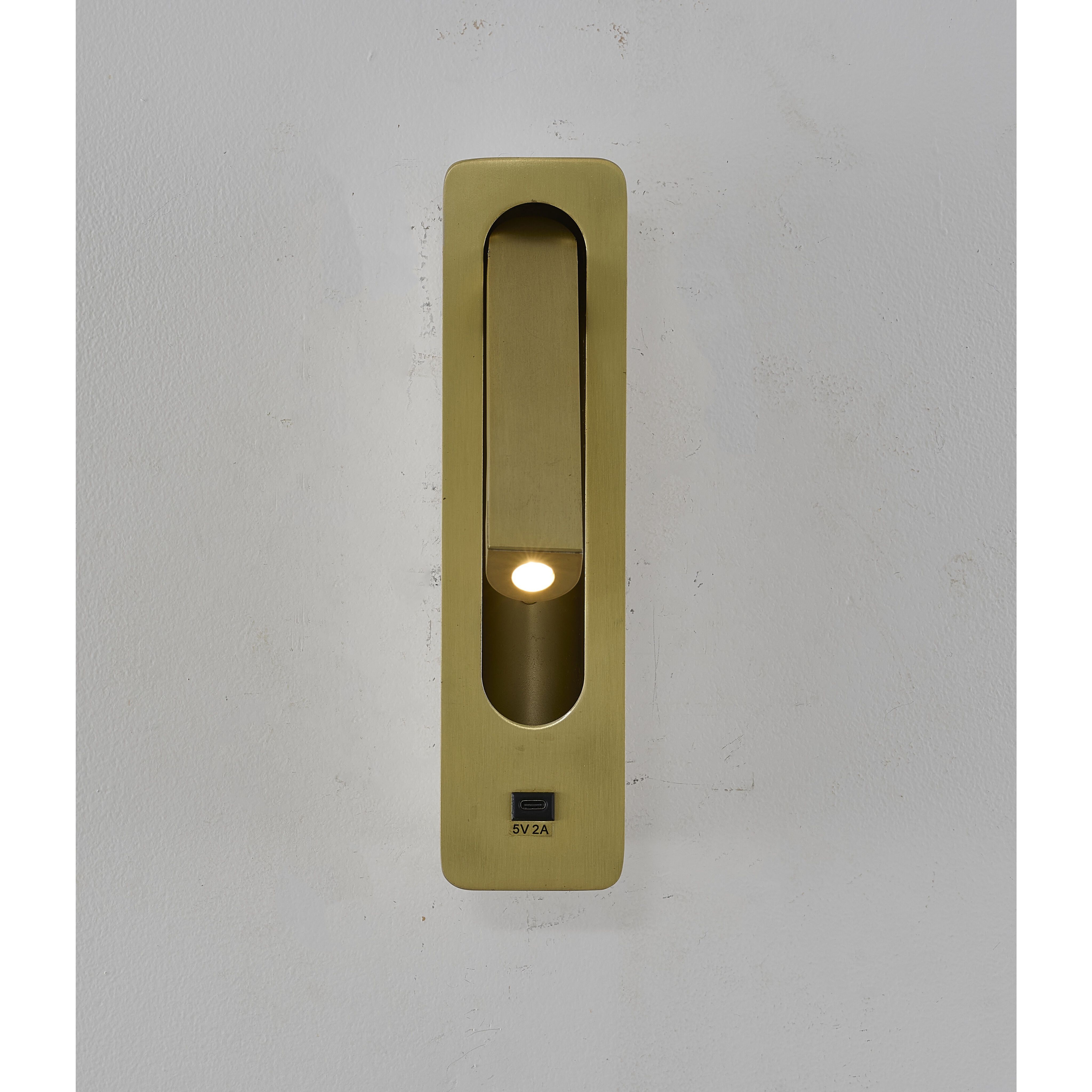 Canada Wall Sconce Wall Light in Satin Brass