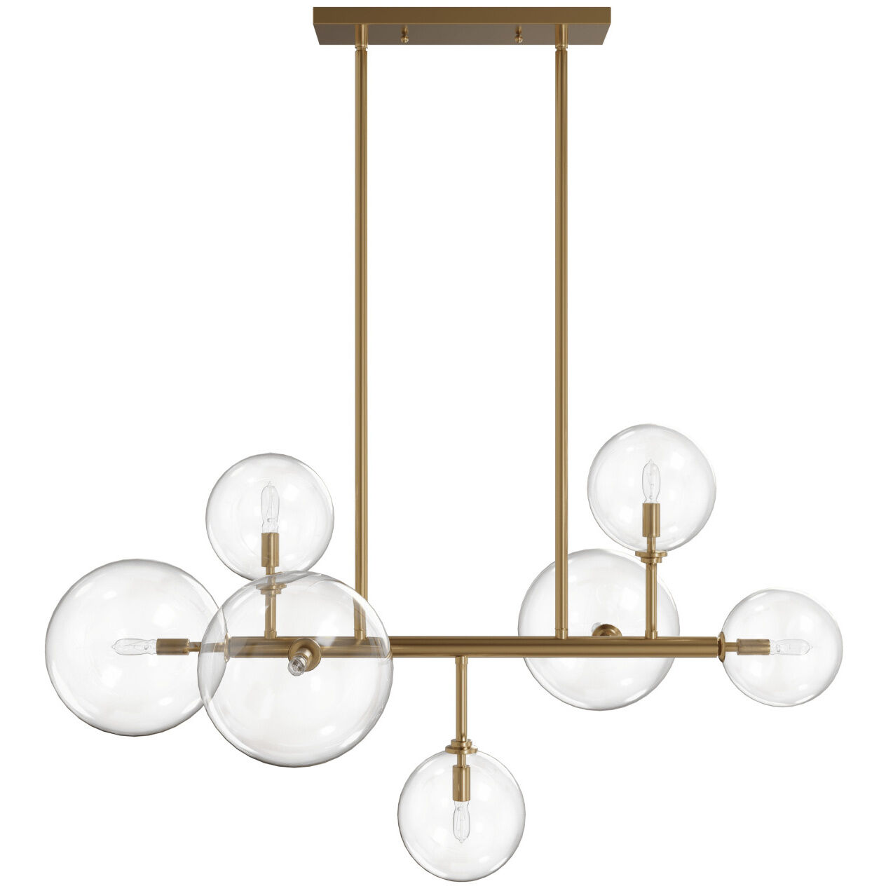 Delilah LED 24 inch Aged Brass Chandelier Ceiling Light