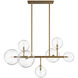 Delilah LED 24 inch Aged Brass Chandelier Ceiling Light