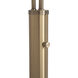 Santa Clara 85 inch 60.00 watt Walnut and Weathered Brass with Black Arc Floor Lamp Portable Light
