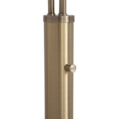 Santa Clara 85 inch 60.00 watt Walnut and Weathered Brass with Black Arc Floor Lamp Portable Light