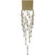 Boa LED 35 inch Brushed Brass Multi Port Pendant Ceiling Light