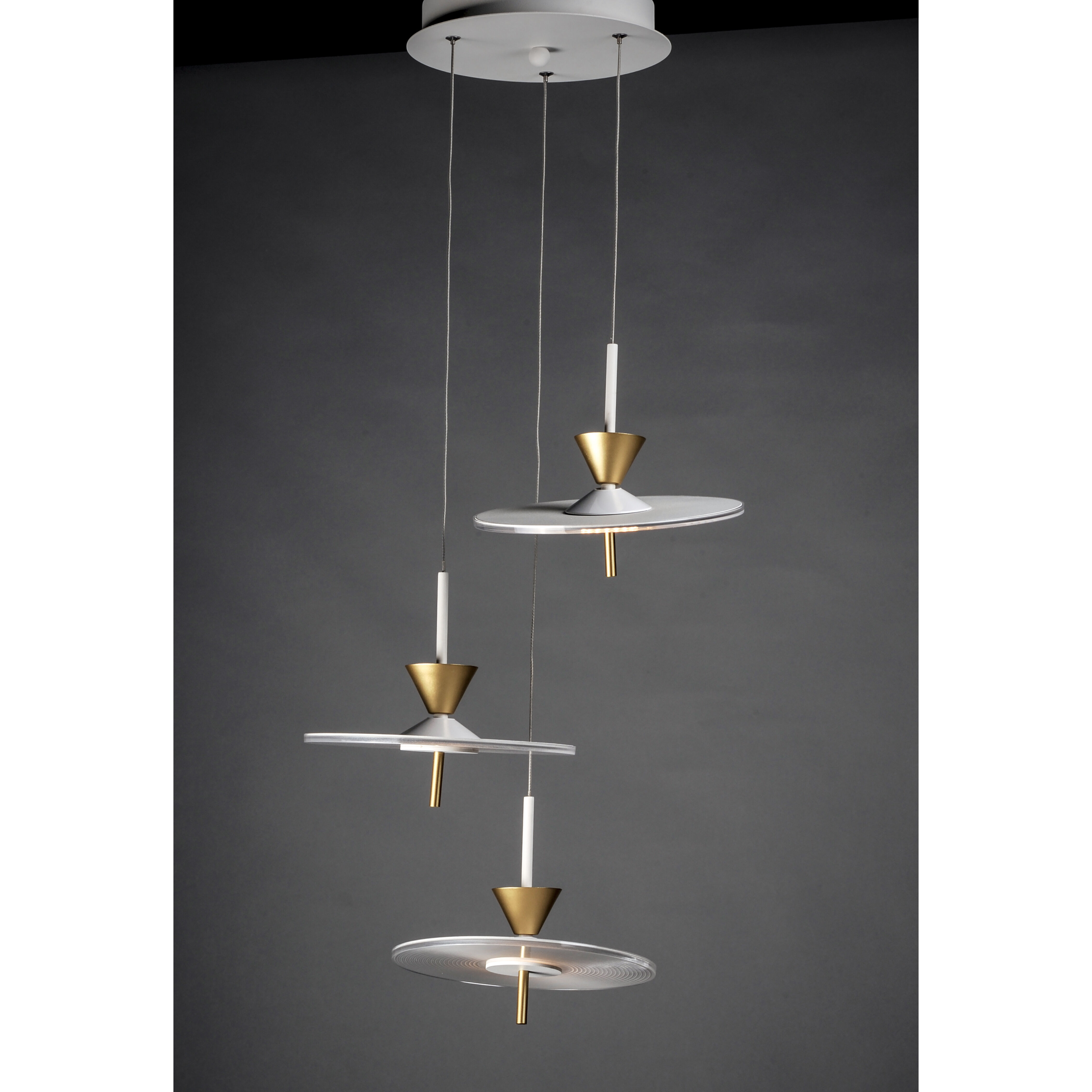 Circuit LED 17 inch Matte White Multi-Light Pendant Ceiling Light