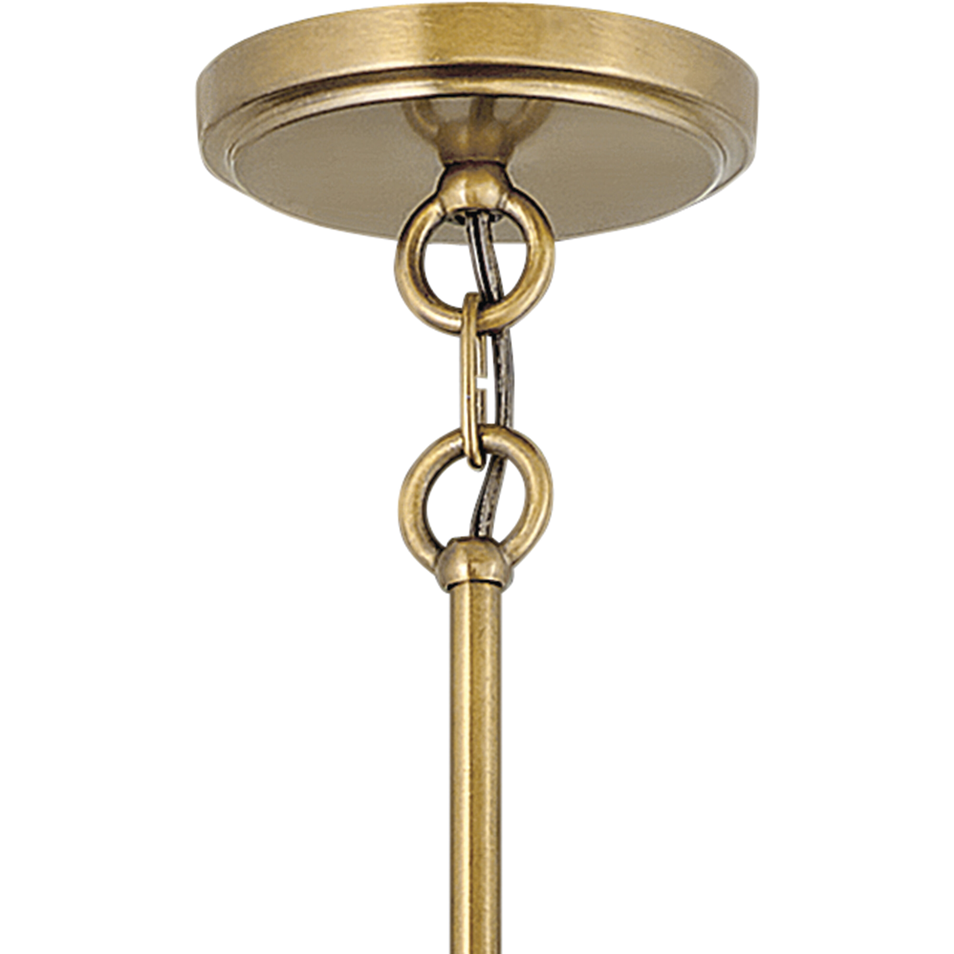 Clarke 1 Light 16.25 inch Warm Brass with Black Indoor Chandelier Ceiling Light