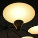 Redding LED 31 inch Matte Black with White and Brass Accent Chandelier Ceiling Light
