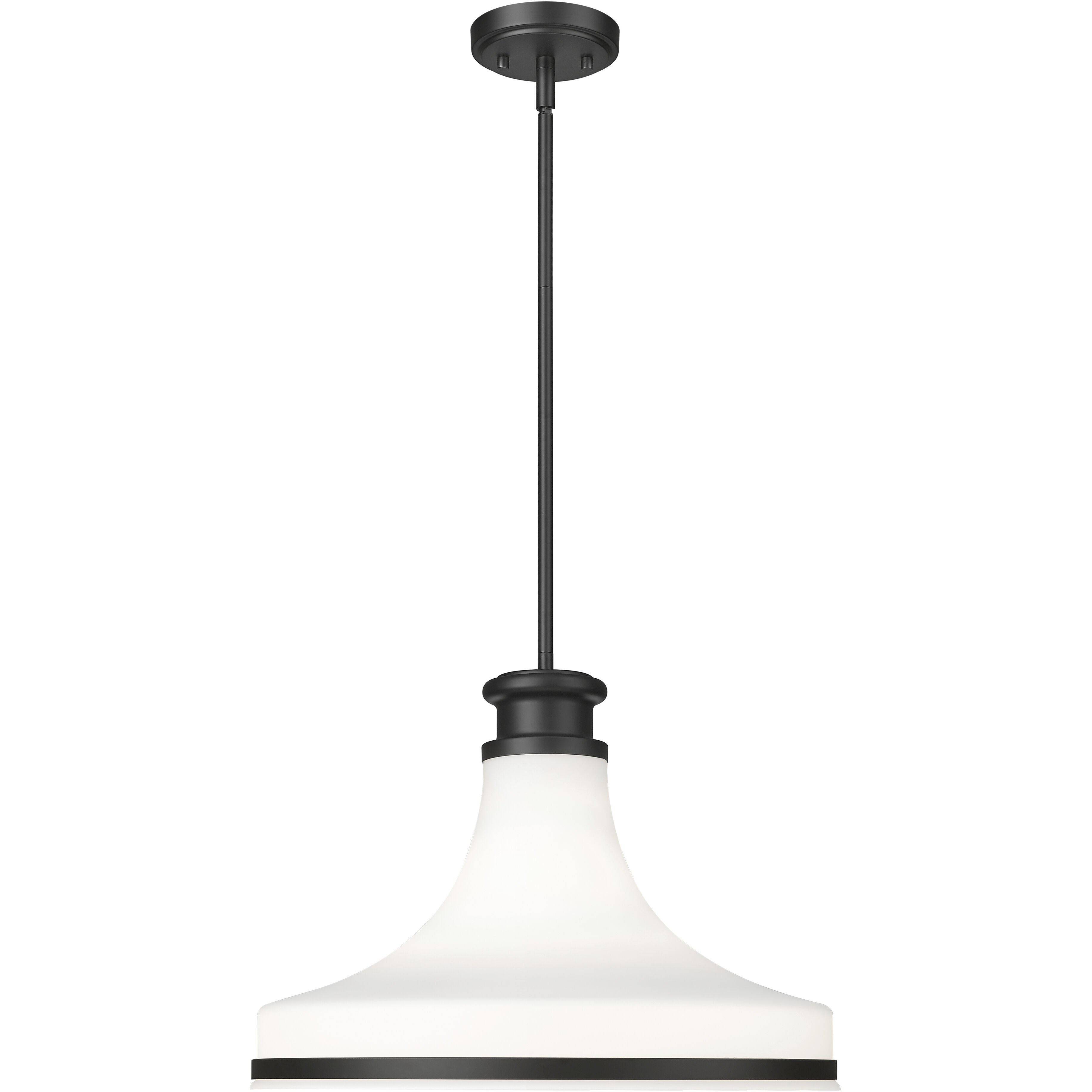 Reznor 1 Light 18 inch Matte Black Pendant Ceiling Light