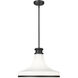 Reznor 1 Light 18 inch Matte Black Pendant Ceiling Light