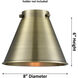 Franklin Restoration Appalachian Brushed Satin Nickel 8 inch Metal Shade, Franklin Restoration