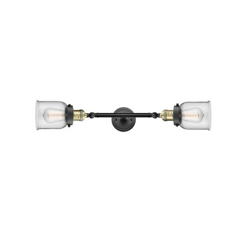 Franklin Restoration Small Bell LED 5 inch Black Antique Brass Bath Vanity Light Wall Light in Clear Glass, Franklin Restoration