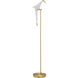 Chelsea House 61 inch 12.00 watt Antique Brass/Cream Floor Lamp Portable Light