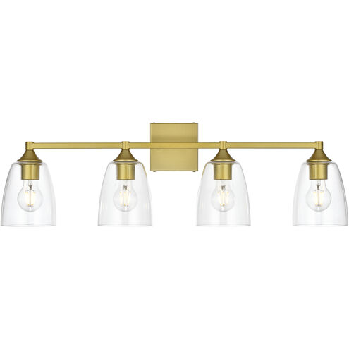 Gianni 4 Light 32 inch Brass Bath Sconce Wall Light