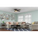 Newsome 52 inch Premier Bronze with Roasted Walnut/Yellow Walnut Blades Ceiling Fan, Low Profile