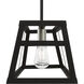 Schofield 3 Light 30 inch Black with Brushed Nickel Accents Linear Chandelier Ceiling Light