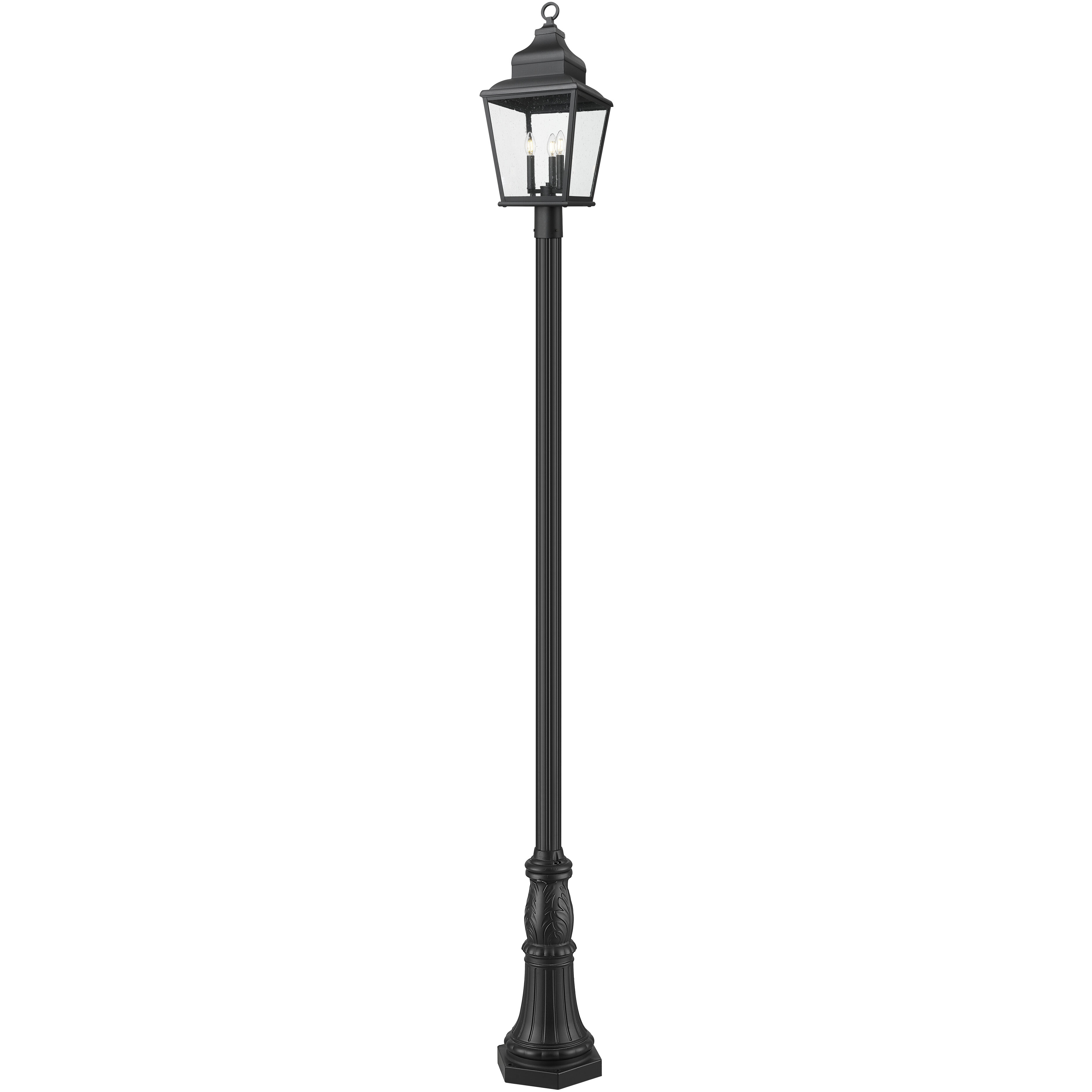 Raphael 3 Light 122 inch Sand Black Outdoor Post Mounted Fixture in Soft Sand Black