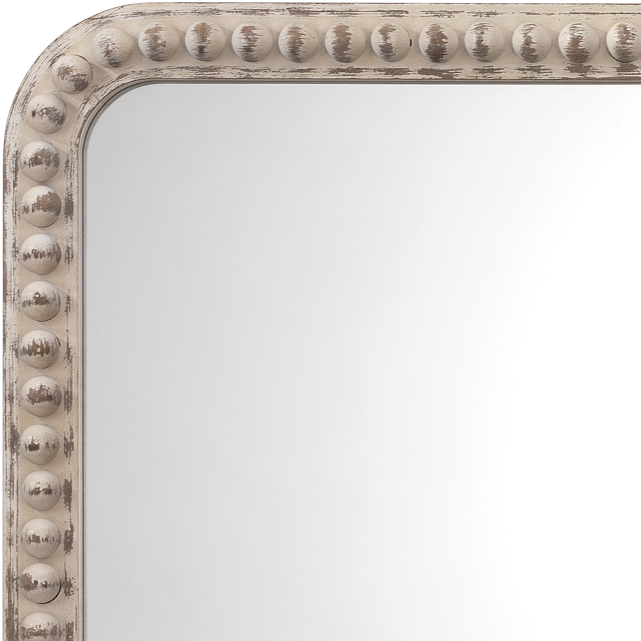 Audrey 34 X 24 inch White Washed Wood Mirror
