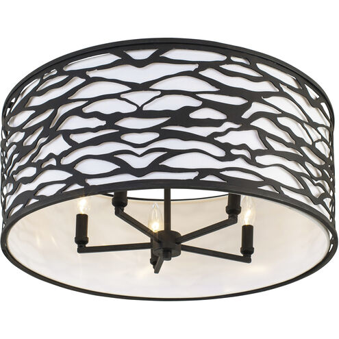 Kato 5 Light 24 inch Carbon Black Semi-Flush Mount Ceiling Light