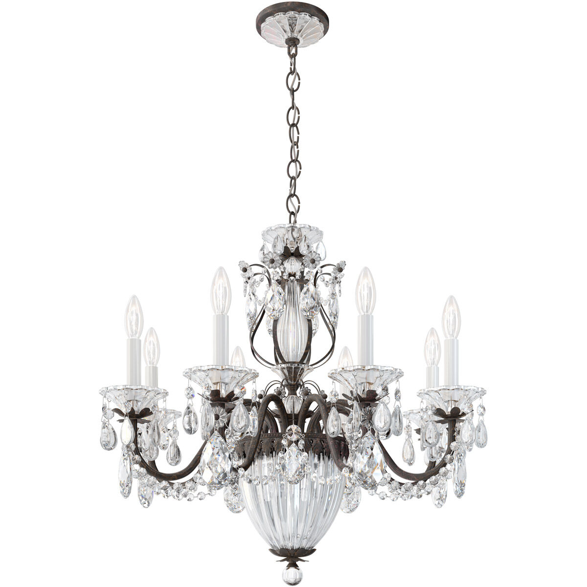 Bagatelle 11 Light 26.5 inch Heirloom Bronze Chandelier Ceiling Light in Swarovski