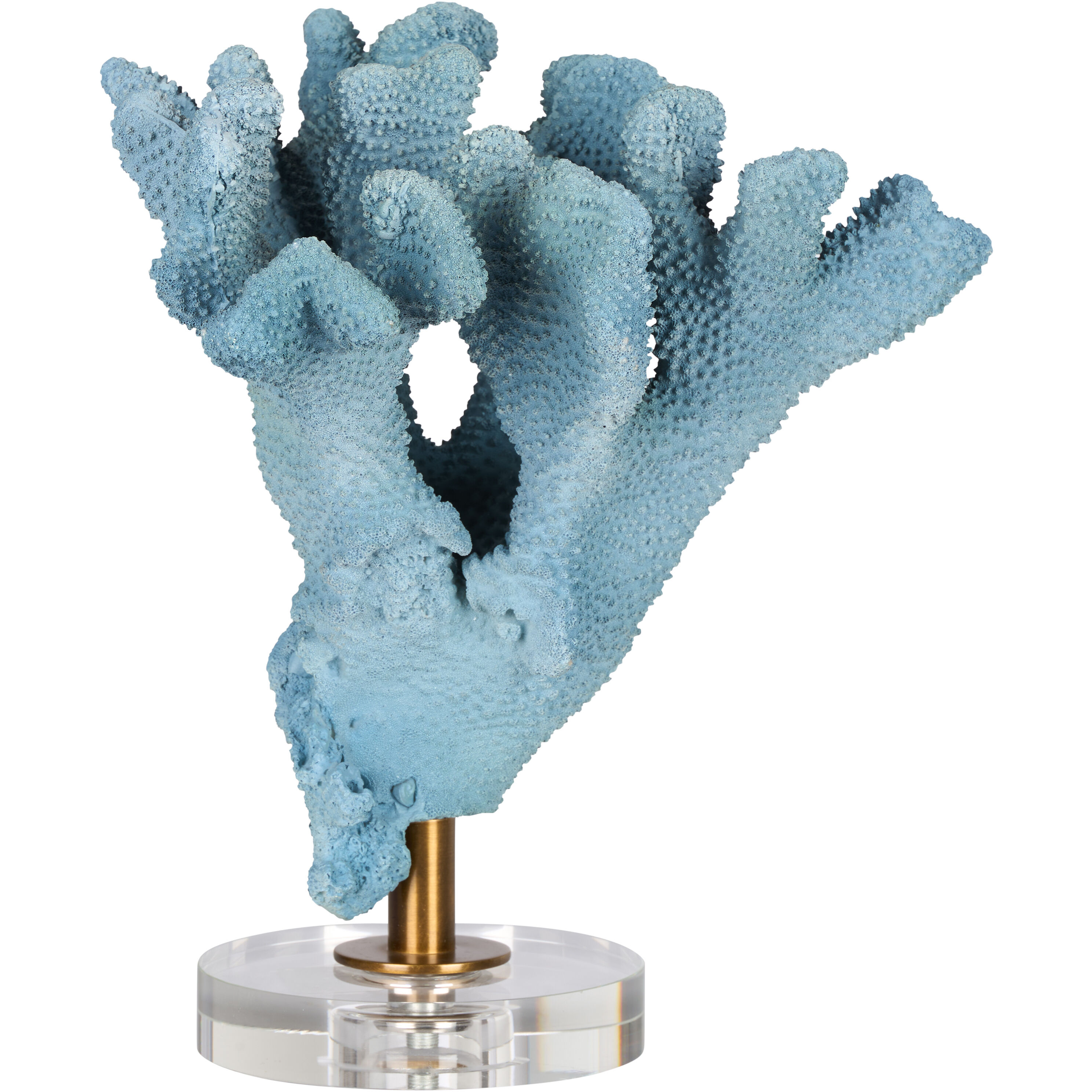 Ocean Bloom Blue and Gold Decorative Object