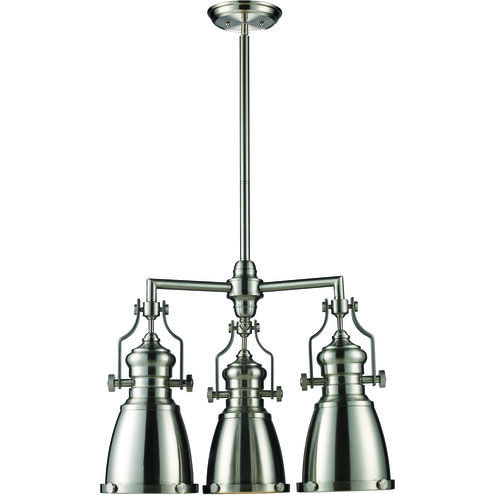 Chadwick 3 Light 22 inch Satin Nickel Chandelier Ceiling Light in Incandescent