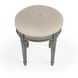 Bernadette Upholstered 18"W Vanity Stool in Gray