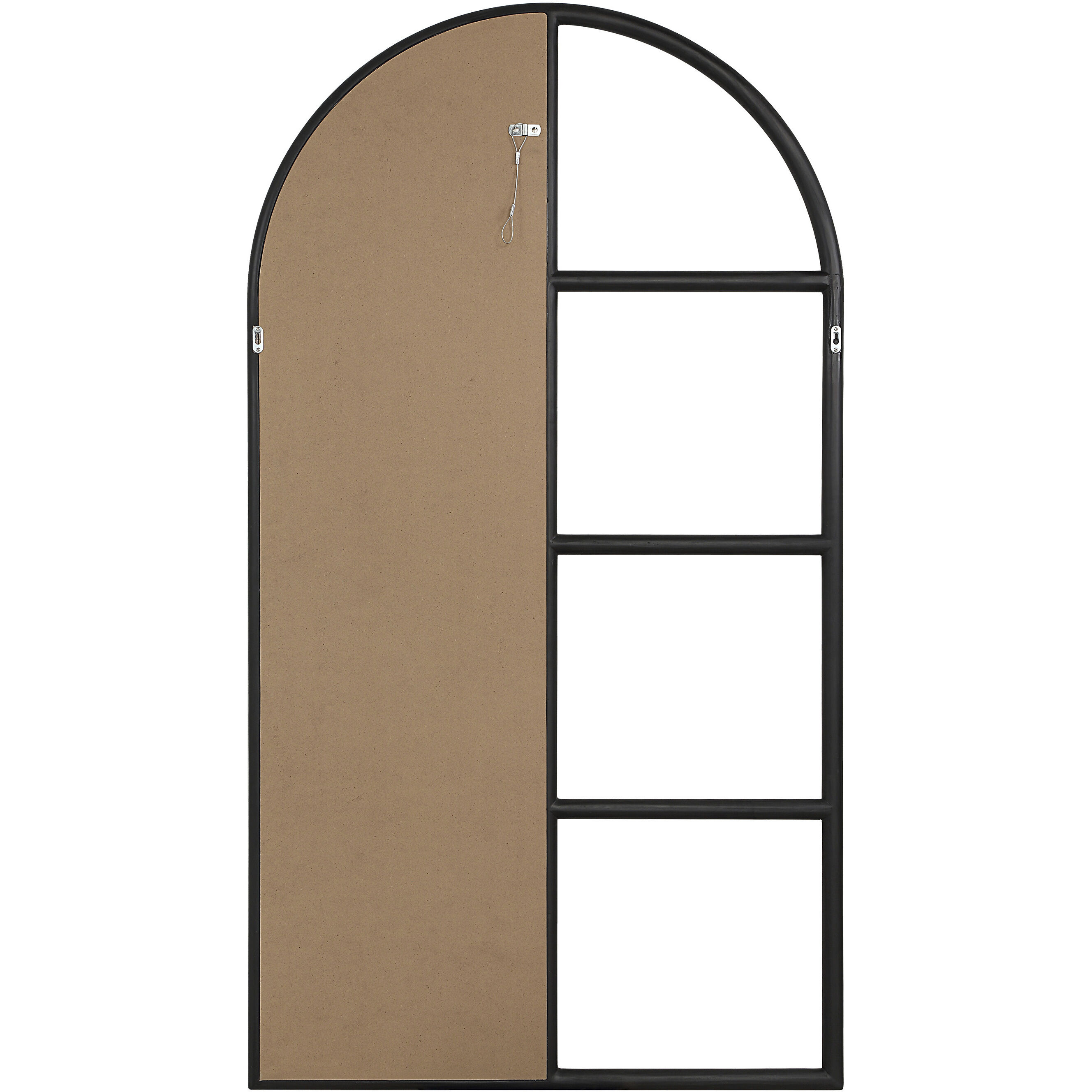 Trellis 69.75 X 38 inch Matte Black Wall Mirror