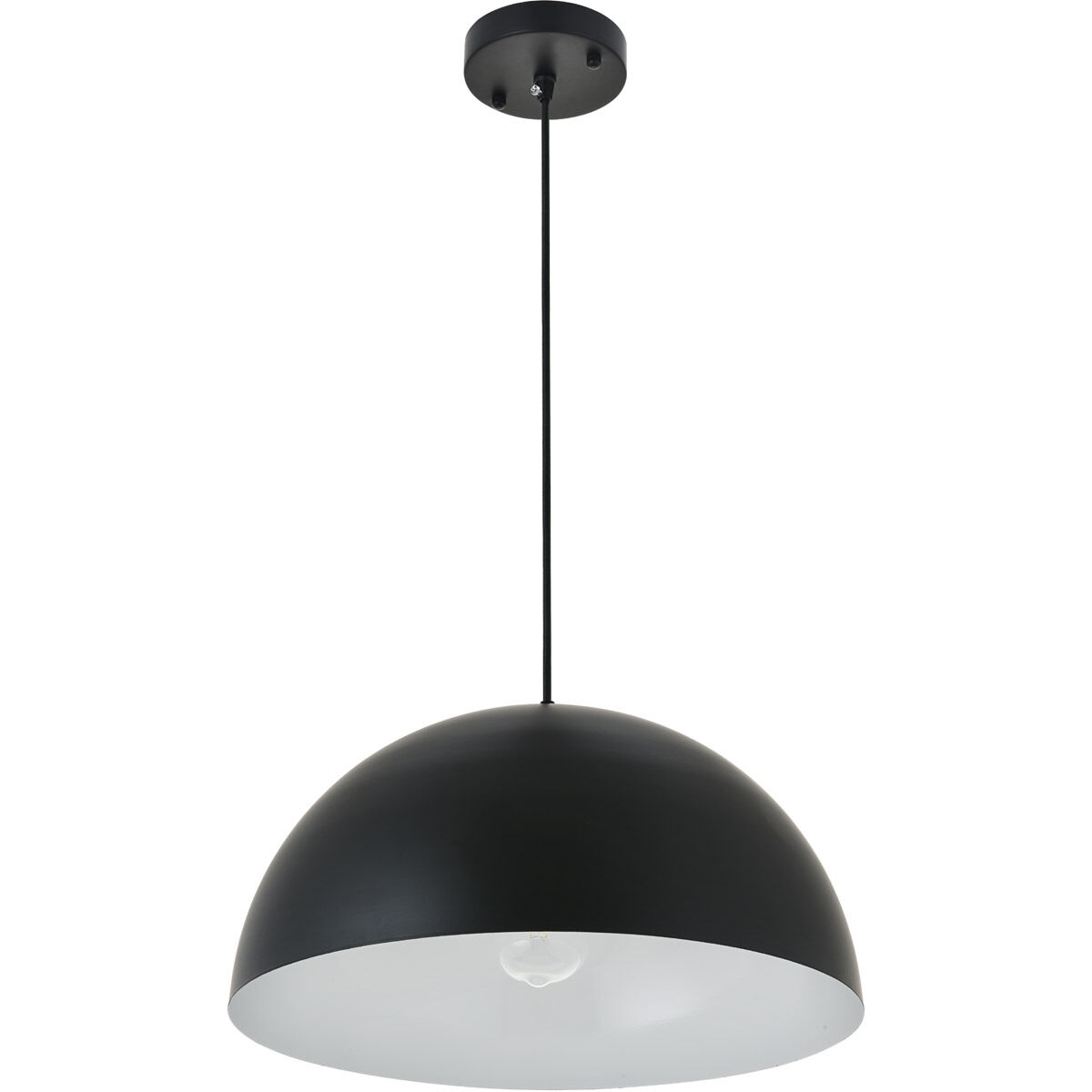 Forte 1 Light 16 inch Black Pendant Ceiling Light