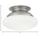 Clayton 2 Light 12 inch Brushed Nickel Flush Mount Ceiling Light