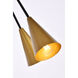 Casen 6 Light 32 inch Black and Brass Pendant Ceiling Light