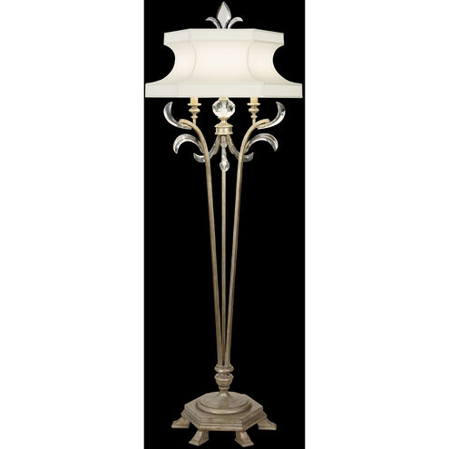 Beveled Arcs 72 inch 150 watt Silver Floor Lamp Portable Light