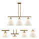 Ballston X-Large Cone LED 36 inch Brushed Brass Island Light Ceiling Light in Matte White Glass