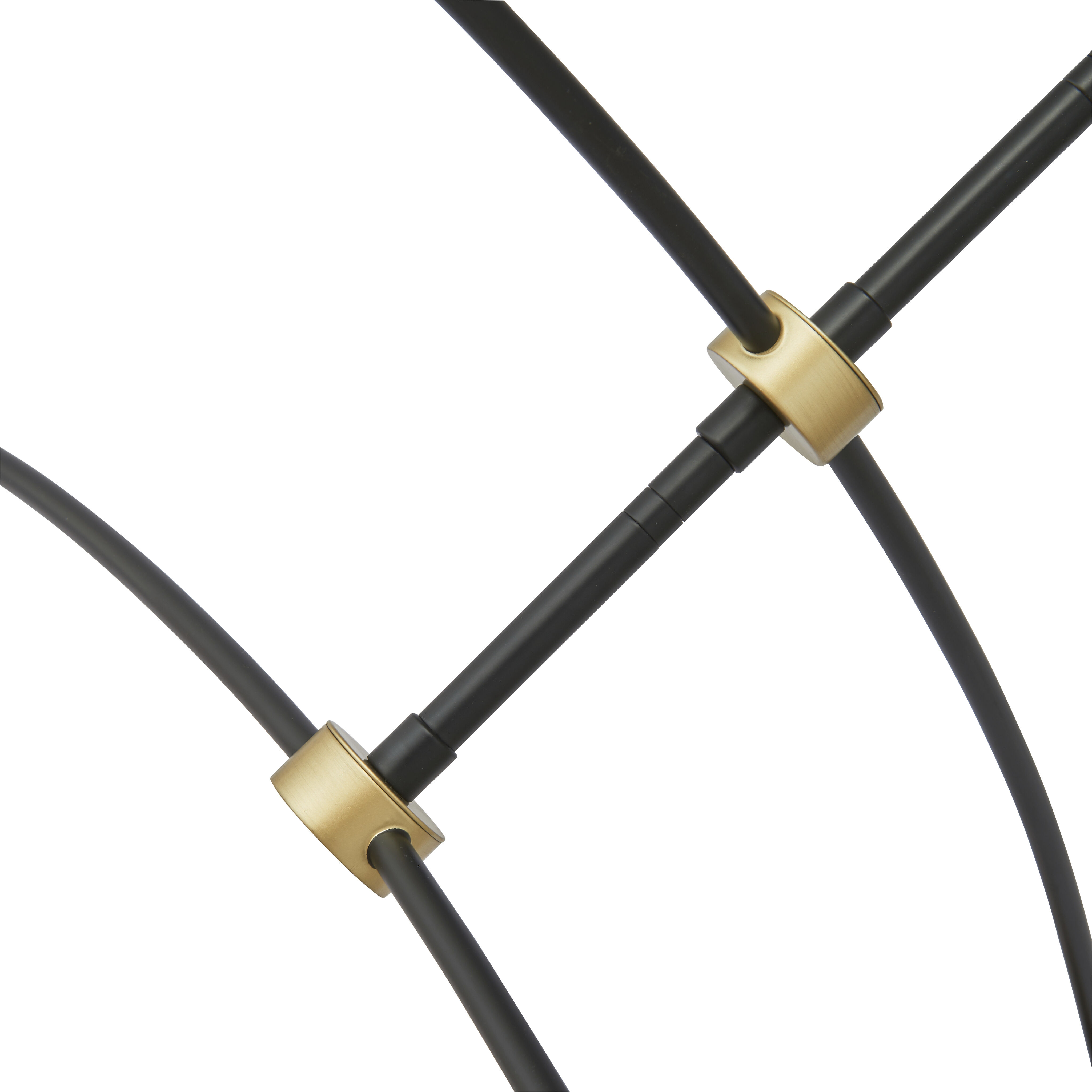 Athena LED 44.6 inch Matte Black and Brushed Brass Pendant Ceiling Light