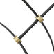 Athena LED 44.6 inch Matte Black and Brushed Brass Pendant Ceiling Light