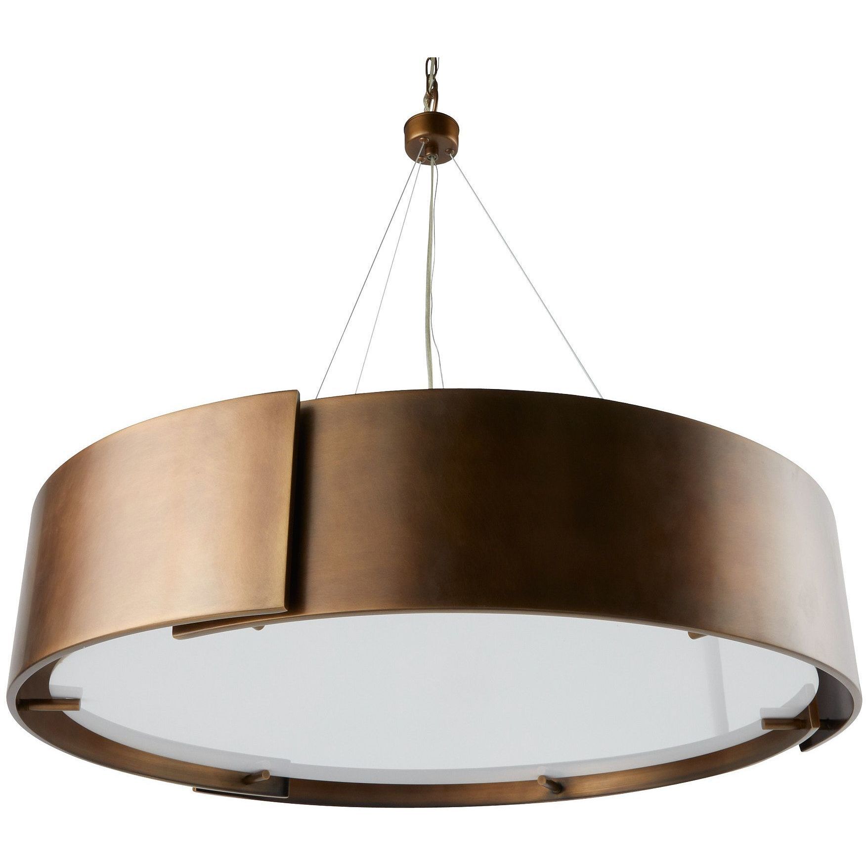 Dante 5 Light 35 inch Antique Brass Chandelier Ceiling Light, Medium