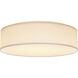 Brentwood LED 15 inch White Fabric Flush Mount Ceiling Light