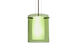 Pahu 1 Light Bronze Pendant Ceiling Light in Transparent Olive/Opal Glass, Incandescent