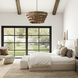Ravi 6 Light 36.5 inch Light Wood and Patinaed Brass Pendant Ceiling Light