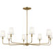 Pallas 8 Light 42.75 inch Brushed Natural Brass Chandelier Ceiling Light