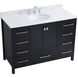 Irene 48 X 22 X 34 inch Black Vanity Sink Set