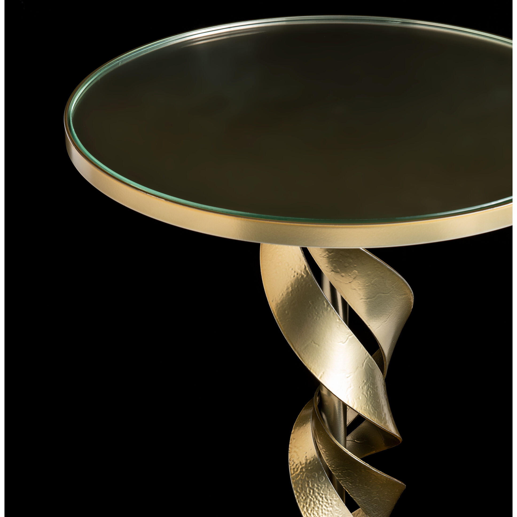 Folio 18.4 inch Modern Brass Accent Table, Glass Top