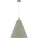 Julie Neill Theo LED 22 inch Celadon and Gild Pendant Ceiling Light